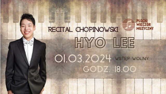 plakat - zaproszenie na koncert pianisty Hyo Lee
